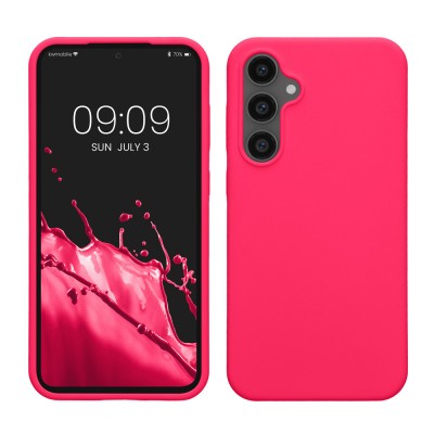 Husa Kwmobile pentru Samsung Galaxy S23 FE, Roz, Silicon, KWM000021KZ003C foto