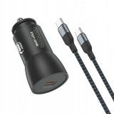 Incarcator Auto Cu Cablu USB-C Sendem D13, 20W, 3A, 1 x USB-C, Negru