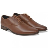 VidaXL Pantofi business cu șiret, bărbați, mărime 42, piele PU, maro
