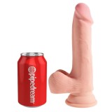 King Cock-Dildo cu Densitate Triplă 19 cm-Ventuza
