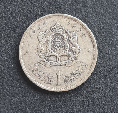 Maroc 1 dirham 1960 Argint 6.00 gr foto