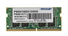 Memorie Sodimm PATRIOT 16Gb DDR4 2133Mhz PC4-2133, cl15 volti 1.2V- Ram laptop foto