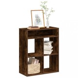 VidaXL Bibliotecă, stejar fumuriu, 66x31x80 cm, lemn prelucrat