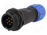 Mufă SP13 tată WEIPU PIN: 7 IP68 4&divide;6,5mm 5A lipire pe cablu 125V