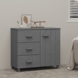 VidaXL Servantă, gri &icirc;nchis, 90x40x80 cm, lemn masiv de pin