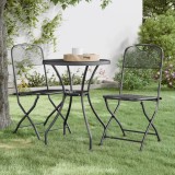 Set mobilier gradina 3 piese antracit plasa metalica expandata GartenMobel Dekor, vidaXL