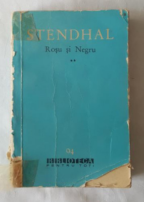 Stendhal - Rosu si negru - vol 2 (bpt 94) foto