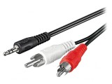 Cablu Audio Jack 3.5mm la RCA 1.5m Negru