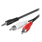 Cablu Audio Jack 3.5mm la RCA 1.5m Negru