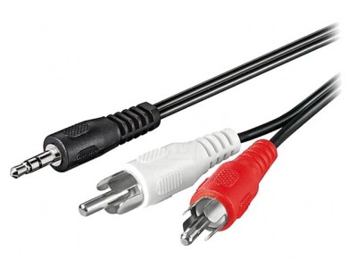 Cablu Audio Jack 3.5mm la RCA 1.5m Negru foto