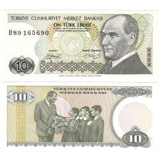 Turcia 1970(1979) - 10 lirasi, UNC