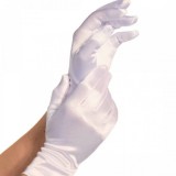 LEG AVENUE - SATIN GLOVES WHITE, LEG AVENUE ACCESSORIES