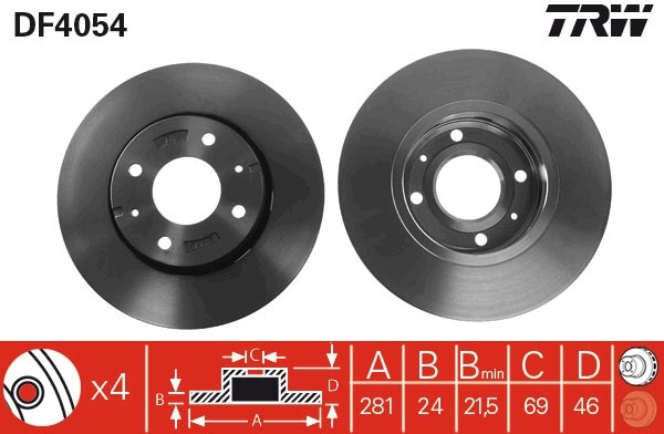 TRW DF4054 Disc frana