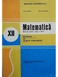 Nicu Boboc - Matematica - Manual pentru clasa a XII-a - Elemente de analiza matematica (editia 1995)