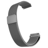 Curea tip Milanese Loop compatibila cu Huawei Watch GT 2 46mm, Telescoape QR, 22mm, Space Gray