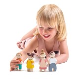 Set 4 figurine din lemn Doll Family | Tender Leaf Toys