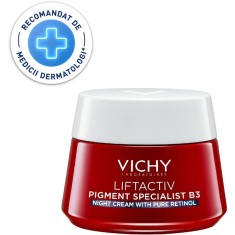 Crema de noapte anti-rid cu retinol pur si niacinamida Vichy Liftactiv B3 anti-pete pigmentare brune , 50 ml