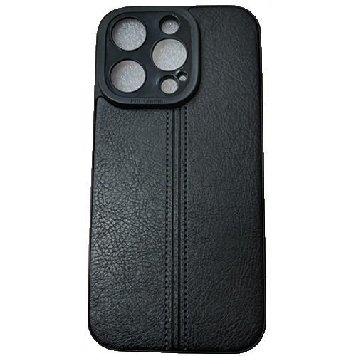 Husa Apple iPhone 14 Pro 6.1 Silicon Black Leather
