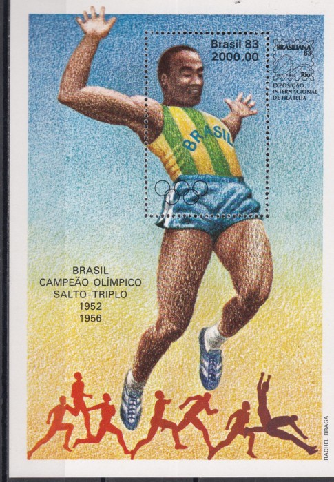 Brazilia 1983-Expo. Internat. de Timbre &bdquo;Brasiliana 83&rdquo;,Colita, Cota 30 Euro,MNH