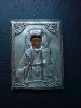 Iconită miniaturală Sf&acirc;ntul Nicolae ferecătură din argint, marcaj rom&acirc;nesc, Icoana