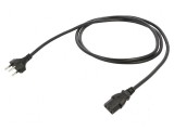 Cablu de alimentare IEC C13 1,8m negru