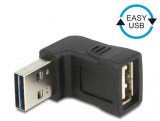 Adaptor EASY-USB 2.0-A T la USB 2.0-A M unghi 90 grade sus/jos, Delock 65521