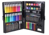 Set Pictura Desen 86 Piese, Trusa completa cu Creioane, Acuarele, Markere, Ulei, Pastel, Accesorii si Geanta transport inclusa