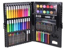 Set Pentru Pictura si Desen, 86 Elemente, Geanta Inclusa, Negru foto