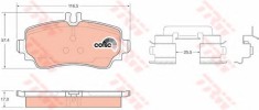 Set placute frana,frana disc MERCEDES A-CLASS (W168) (1997 - 2004) TRW GDB1293
