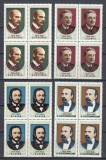 ROMANIA 1973 LP 821 ANIVERSARI SERIA IN BLOC DE 4 TIMBRE MNH