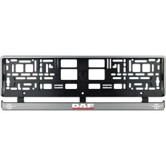 Set 2 bucati, suport numar inmatriculare argintiu DAF III