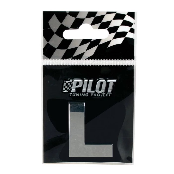 Autocolant 3D crom Type-3 (28mm) litera - L Garage AutoRide