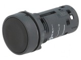 Comutator apăsare 22mm Poz.i 1 NO negru
