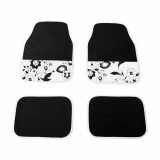 Covorase mocheta Black &amp; White Flower 4buc CAR0318162, Carpoint