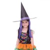 Peruca Vrajitoare Mov cu Palarie Neagra Halloween, Costum Carnaval Fete