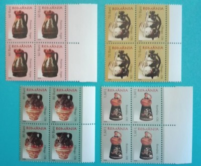 TIMBRE ROMANIA LP1715/2006 Ceramică Romaneasca -ULCIOARE DE NUNTĂ I-BL. de 4 MNH foto