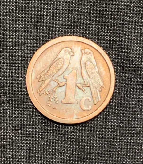 Moneda 1 cent 1990 Africa de Sud