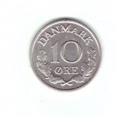Moneda Danemarca 10 ore 1964, stare foarte buna, curata