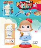 Pusculita cu accesorii pictat pentru fetite,plastic, 17.5 cm