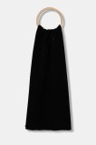 BOSS eșarfă cu l&acirc;nă culoarea negru, uni, 50558638
