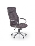 Scaun directorial HM Hilton, ergonomic, cadru cromat, mecanism de balans, robust, piele ecologica, 120 kg, maro