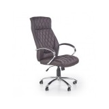 Scaun directorial HM Hilton, ergonomic, cadru cromat, mecanism de balans, robust, piele ecologica, 120 kg, maro