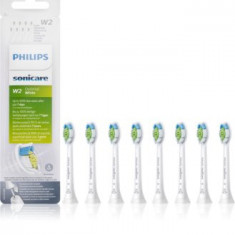 Set 8 rezerve periuta de dinti electrica Philips Sonicare Optimal White, Alb, HX6068/12