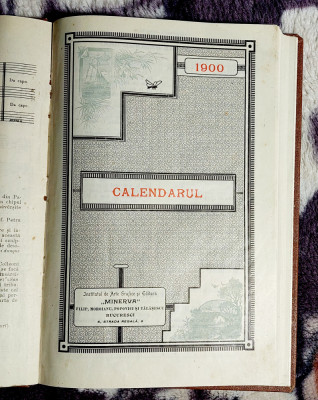 Calendarul Minervei 1900 foto