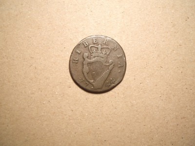 HIBERNIA FARTHING 1744 foto