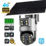 Camera de Supraveghere cu Panou Solar ,PTZ 4G, TSS-Q30B, cu Doua Lentile 3MP/3MP, IR 40m ,10X Zoom, Detectia Miscarii, Slot Card ,App Ubox
