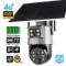 Camera de Supraveghere cu Panou Solar ,PTZ 4G, TSS-Q30B, cu Doua Lentile 3MP/3MP, IR 40m ,10X Zoom, Detectia Miscarii, Slot Card ,App Ubox