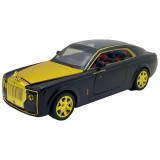 Macheta metal Rolls Royce Phantom limuzina negru auriu replica deschide usi, capota si portbagaj scara 1/24