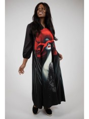 ROCHIE MAXI CU BUZUNARE SI MANECA LUNGA KENZO TALIE UNICA Multicolora