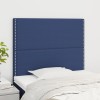 VidaXL Tăblii de pat, 2 buc, albastru, 90x5x78/88 cm, textil 3116180